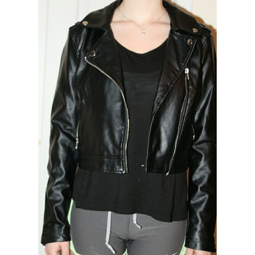 1850 brand "leather" zip up jacket